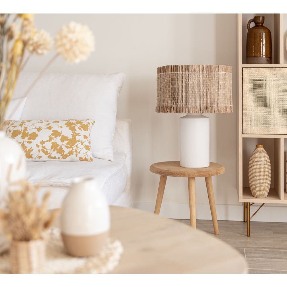 Oval paulownia side table – image 5