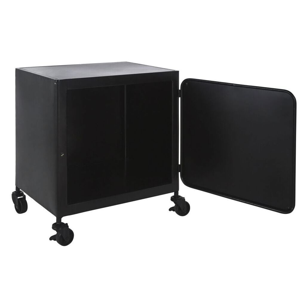 Industrial side table in printed black metal – image 2