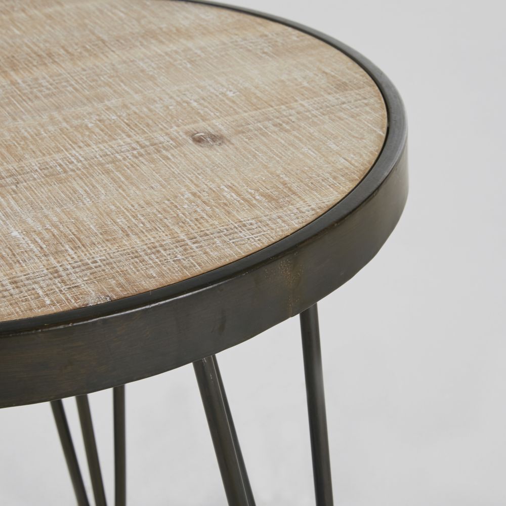 Tripod side table in black metal – image 2