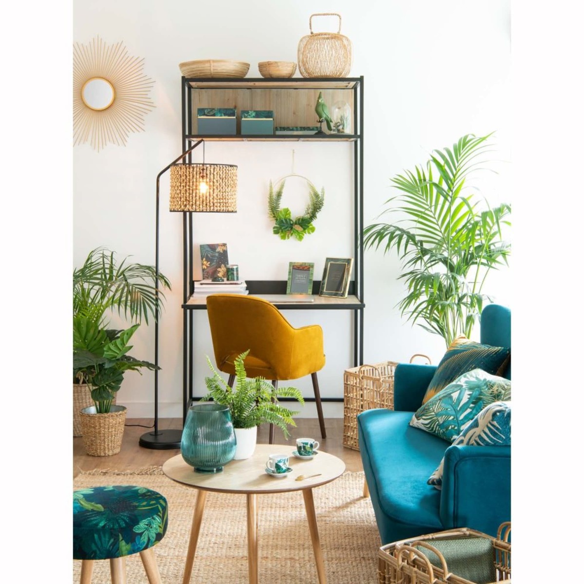 Tricoloured Vintage Nest of Tables Fjord – image 4