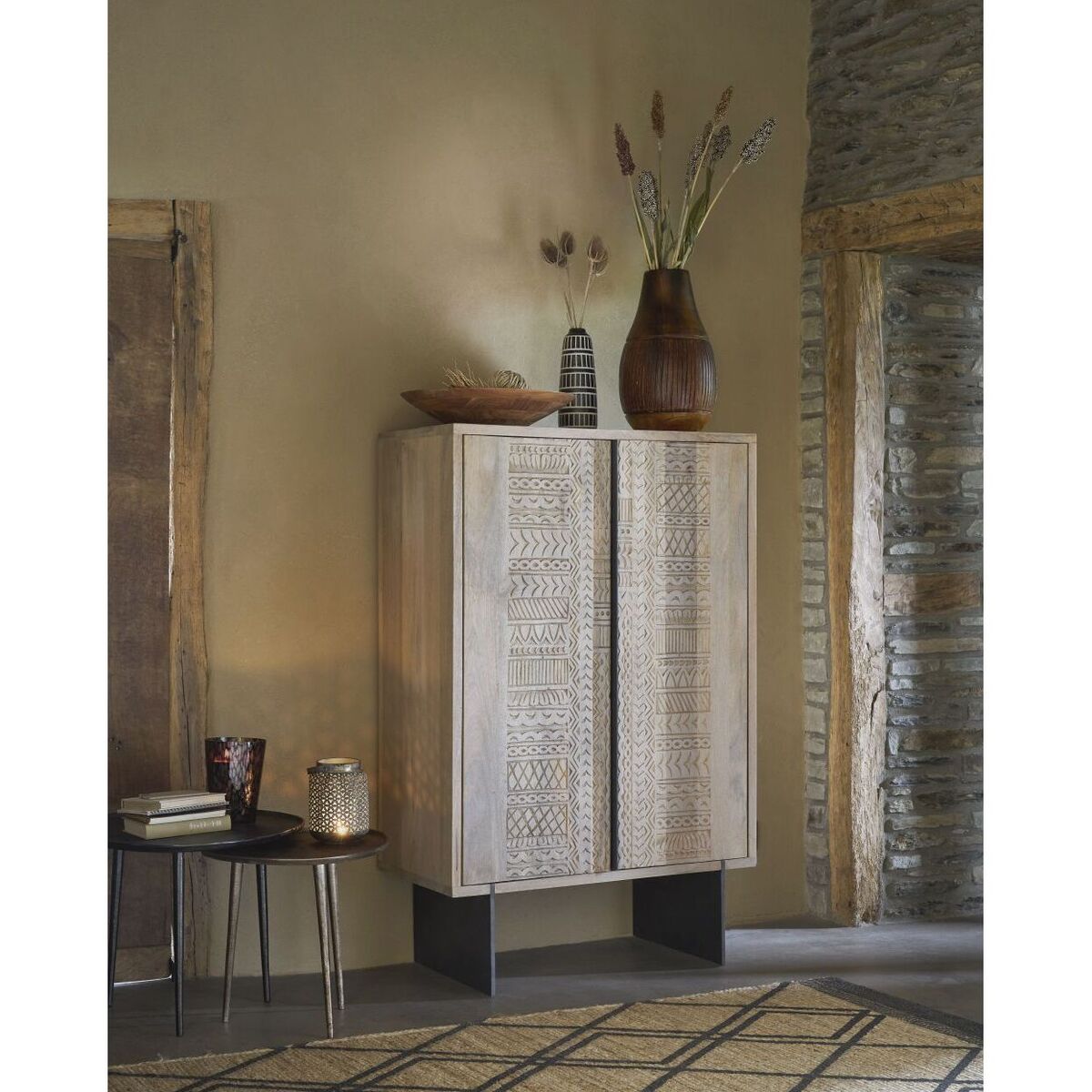 Side tables in bronze and black aluminium (x2) – image 4