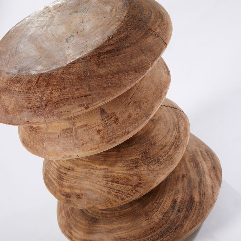 Hand-carved teak side table – image 2
