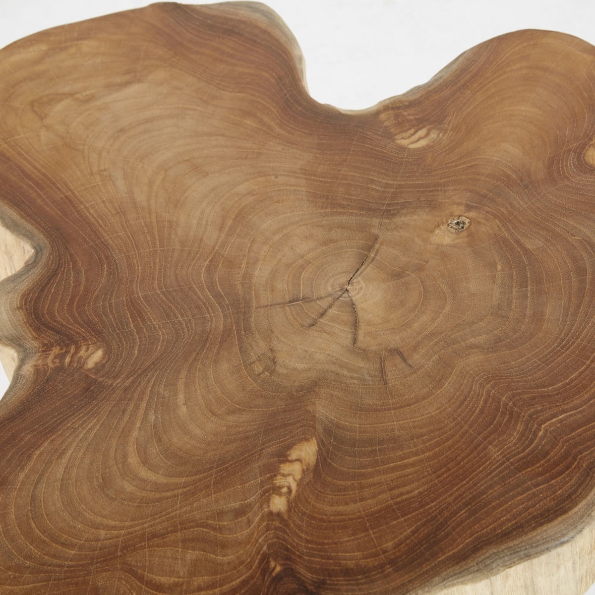 Black metal and teak root side table Tuvalu – image 3