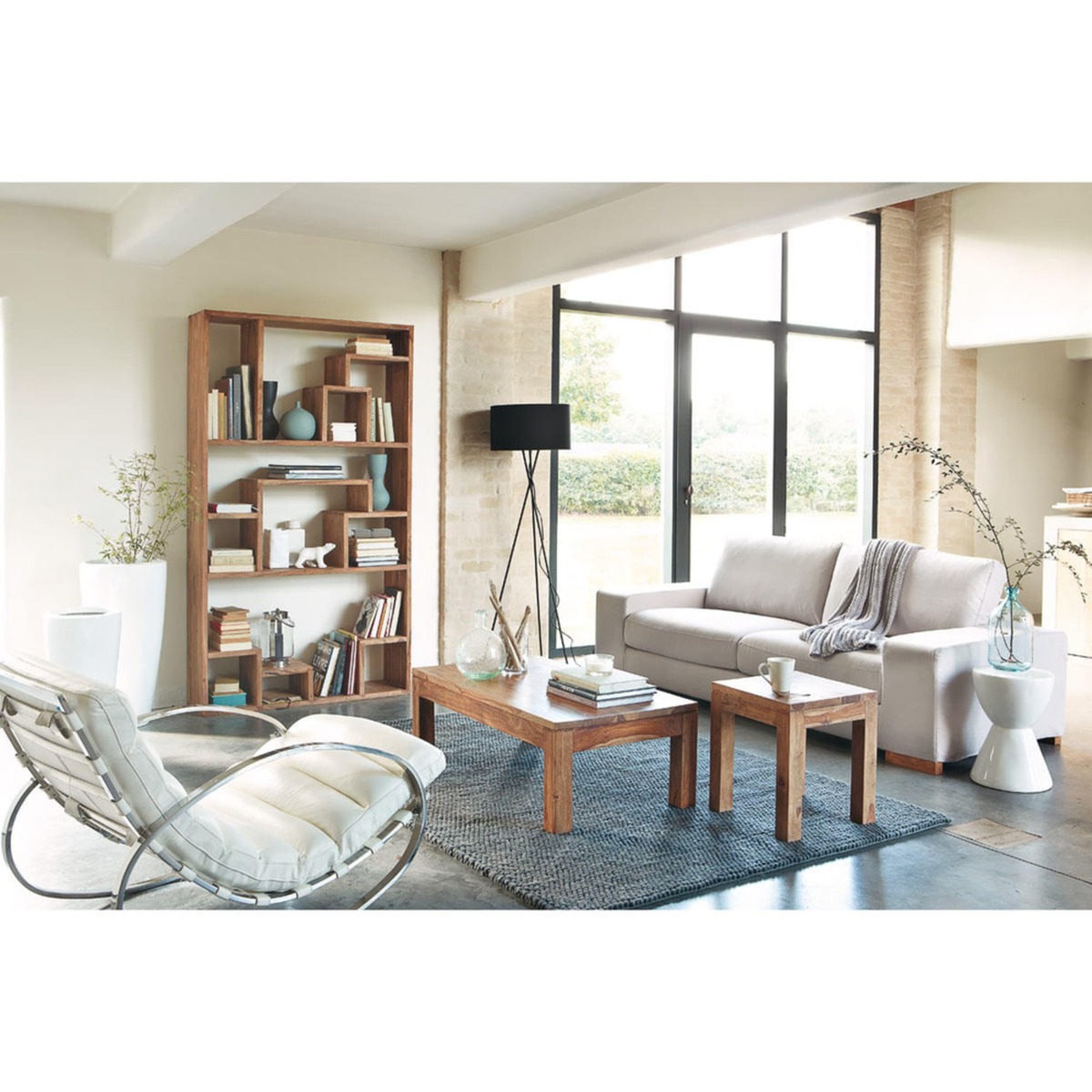 Solid Sheesham Wood Side Table Stockholm – image 2