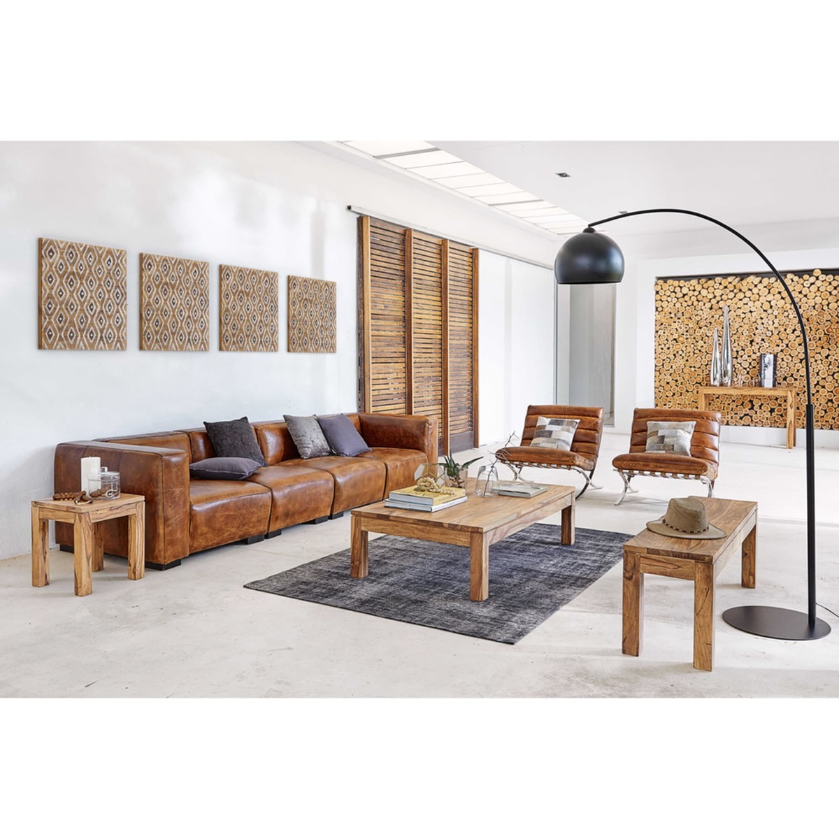 Solid Sheesham Wood Side Table Stockholm – image 5