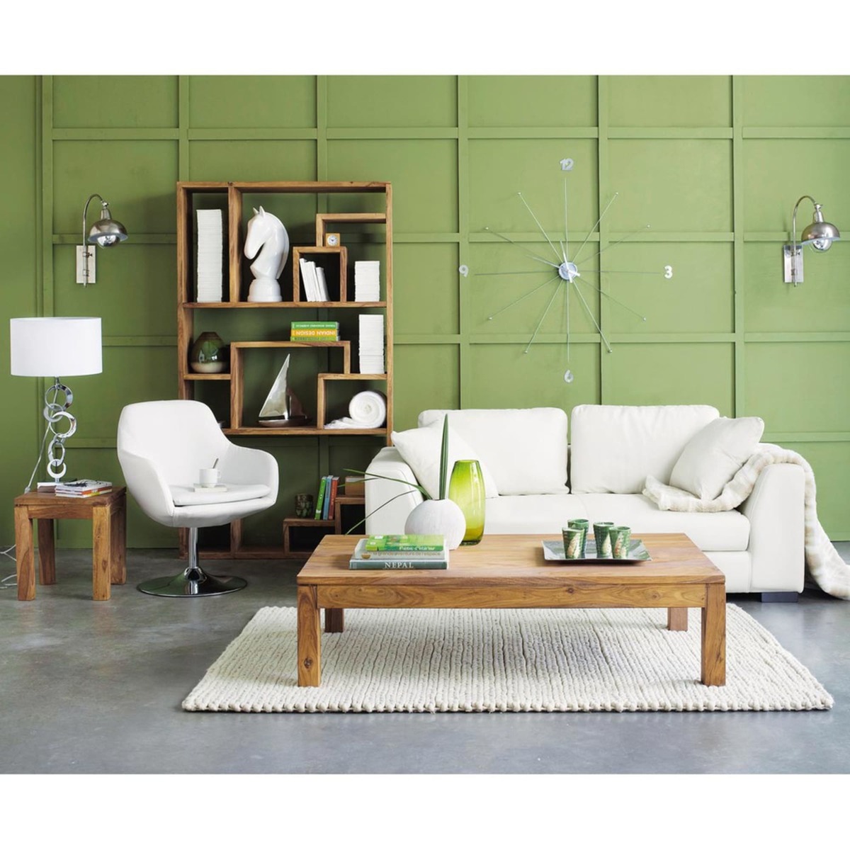 Solid Sheesham Wood Side Table Stockholm – image 8