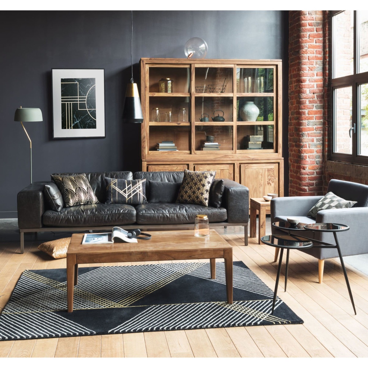 Solid Sheesham Wood Side Table Stockholm – image 9