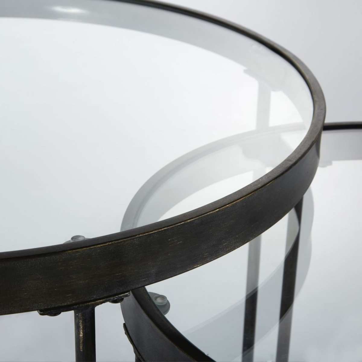 Black Metal and Glass Side Tables (x2) – image 2