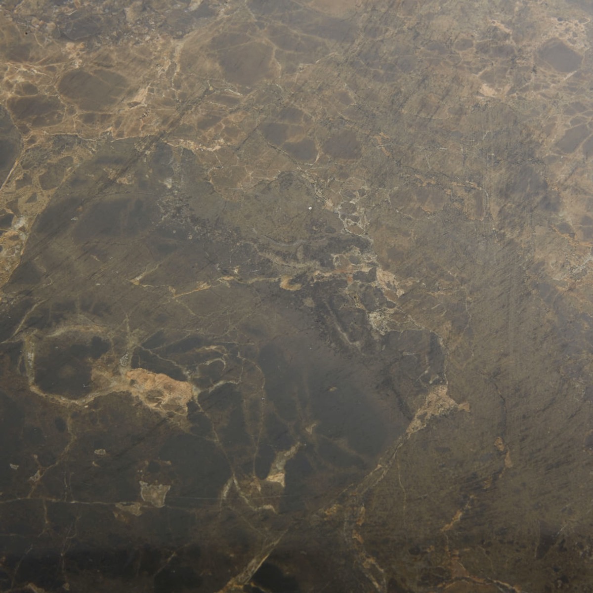 Brown Marble and Black Metal Side Table – image 3