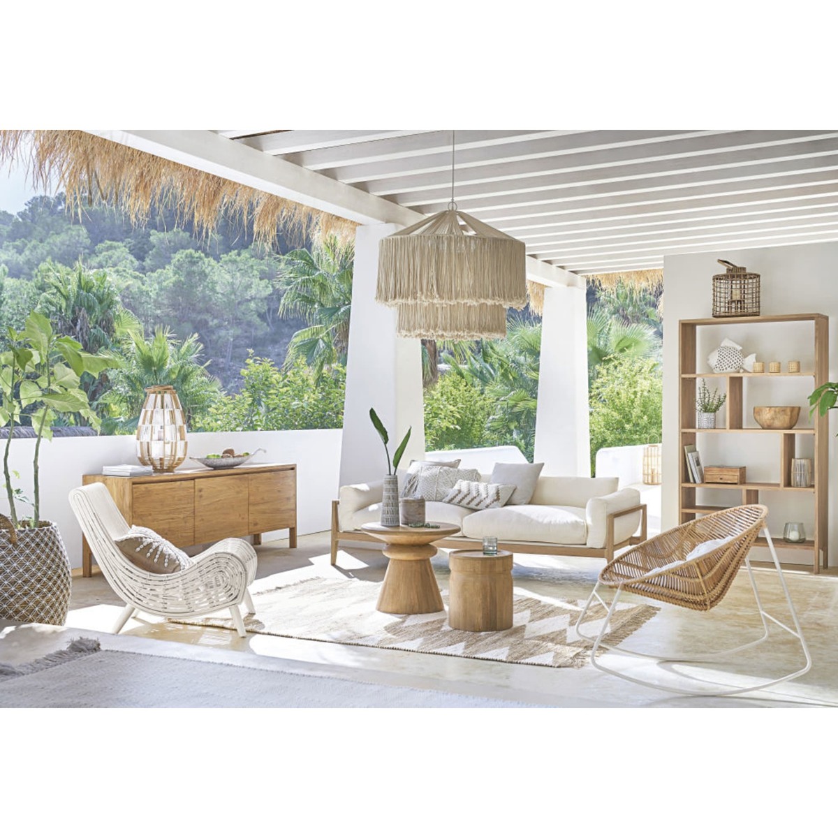 Whitewashed Solid Mango Wood Nesting Tables Nogobo – image 3