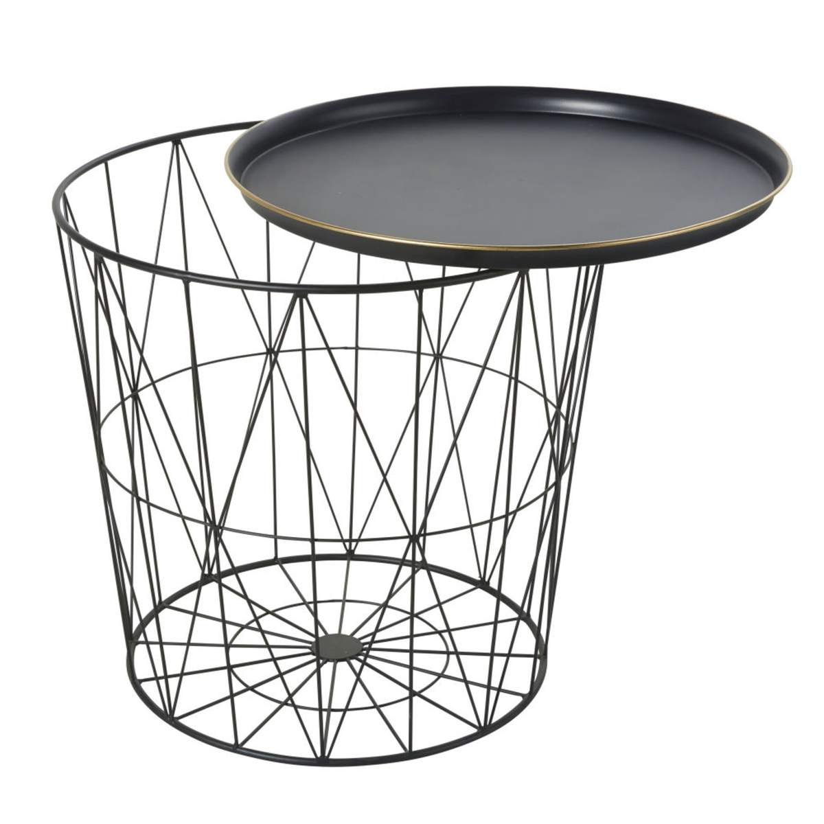 Black Metal Wire Side Table – image 2