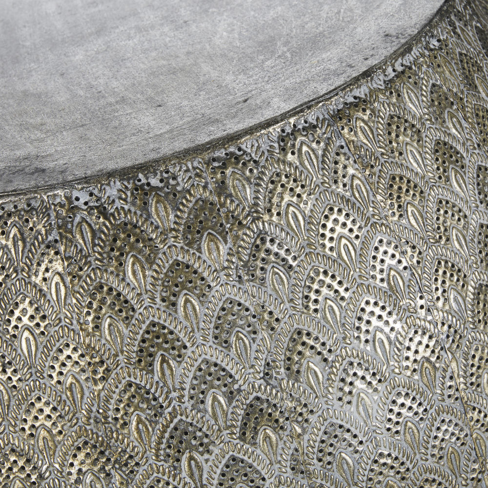 Side table in brown recycled iron – image 2