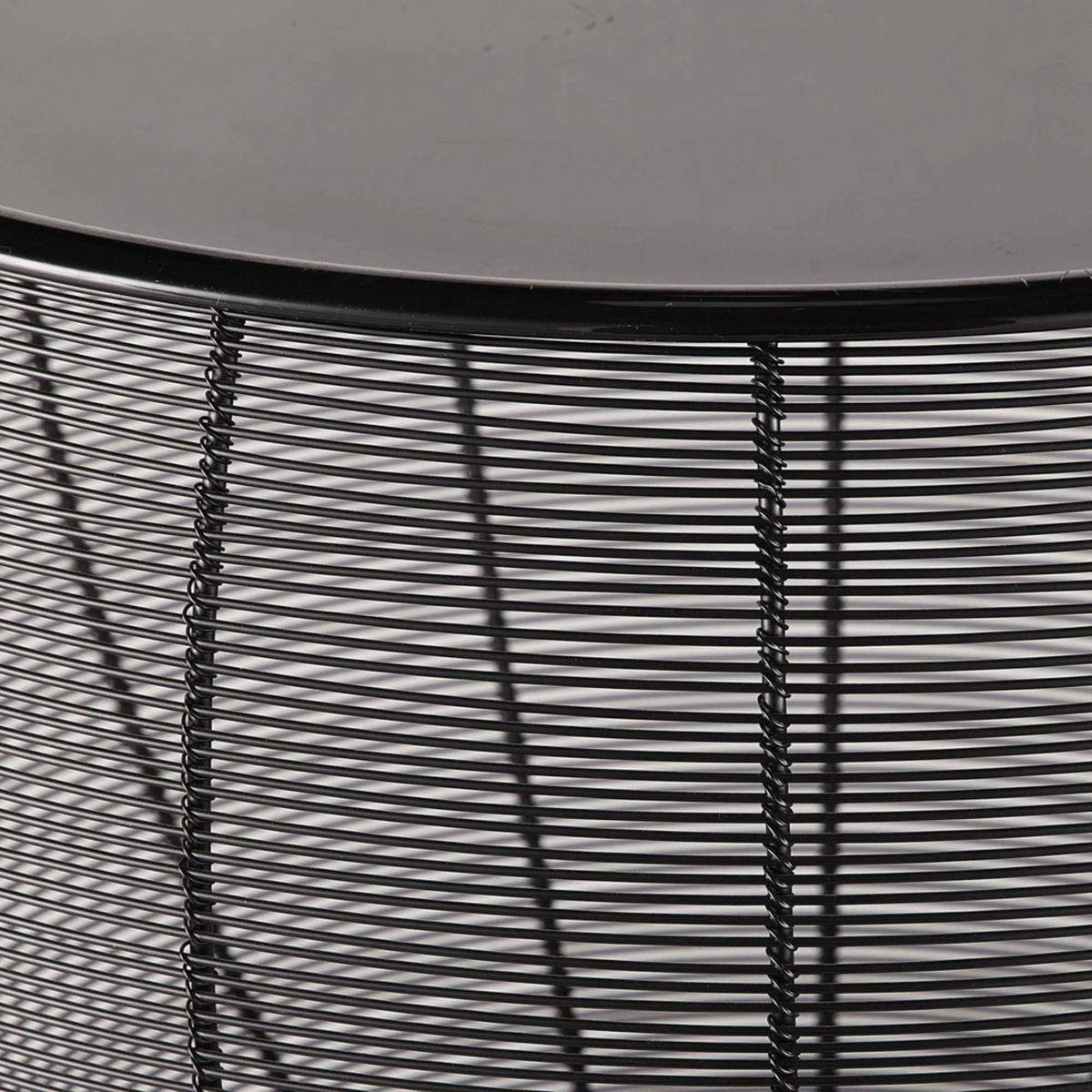 Lacquered black metal side table – image 2