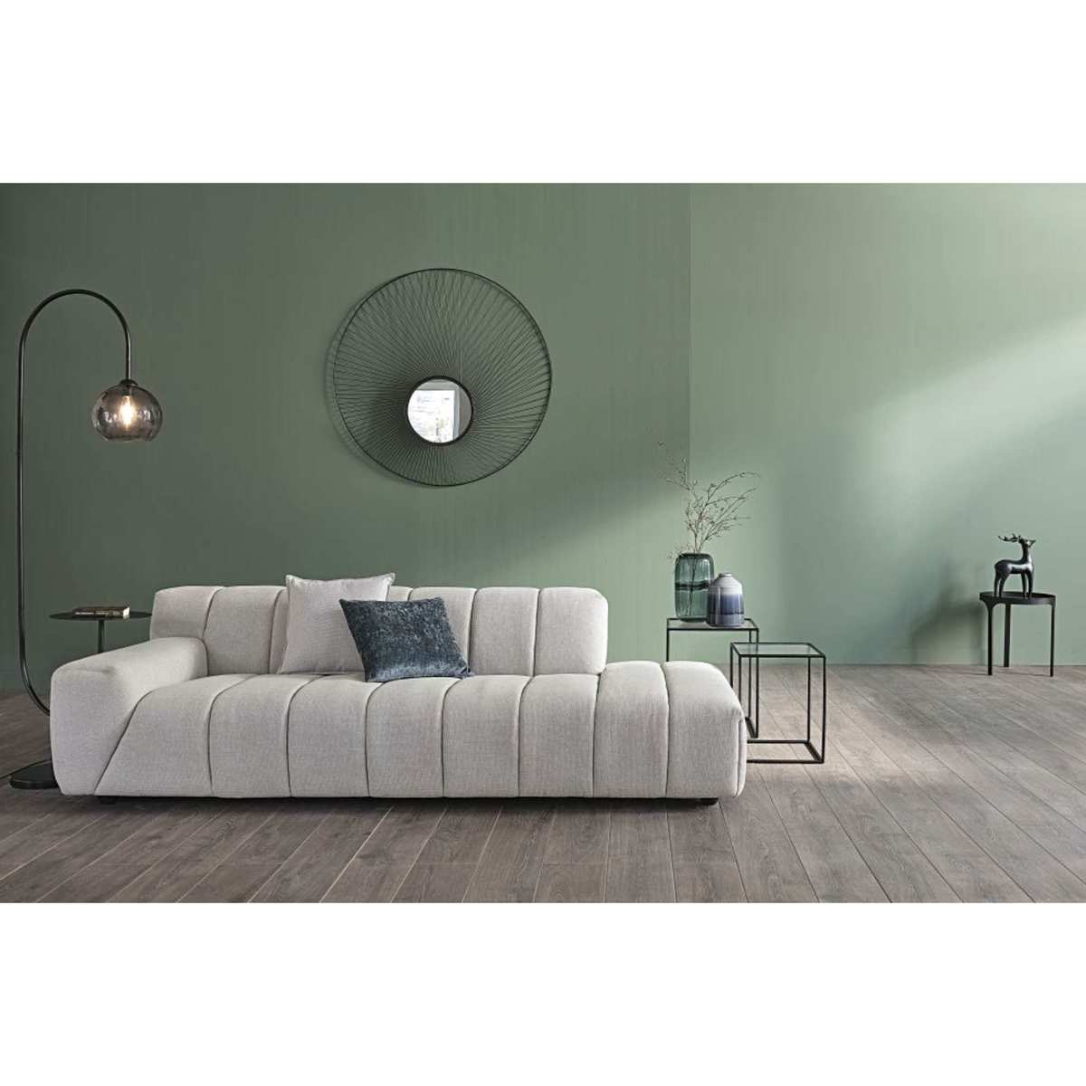 Black Metal and Wired Glass Side Tables (x2) – image 4