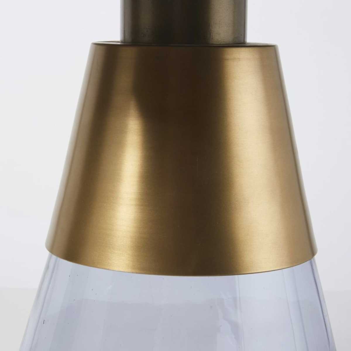 Gold Metal and Smoked Glass Side Table – image 2