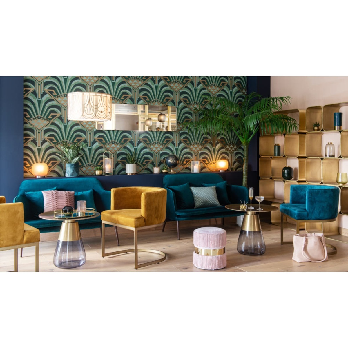 Gold Metal and Smoked Glass Side Table – image 4