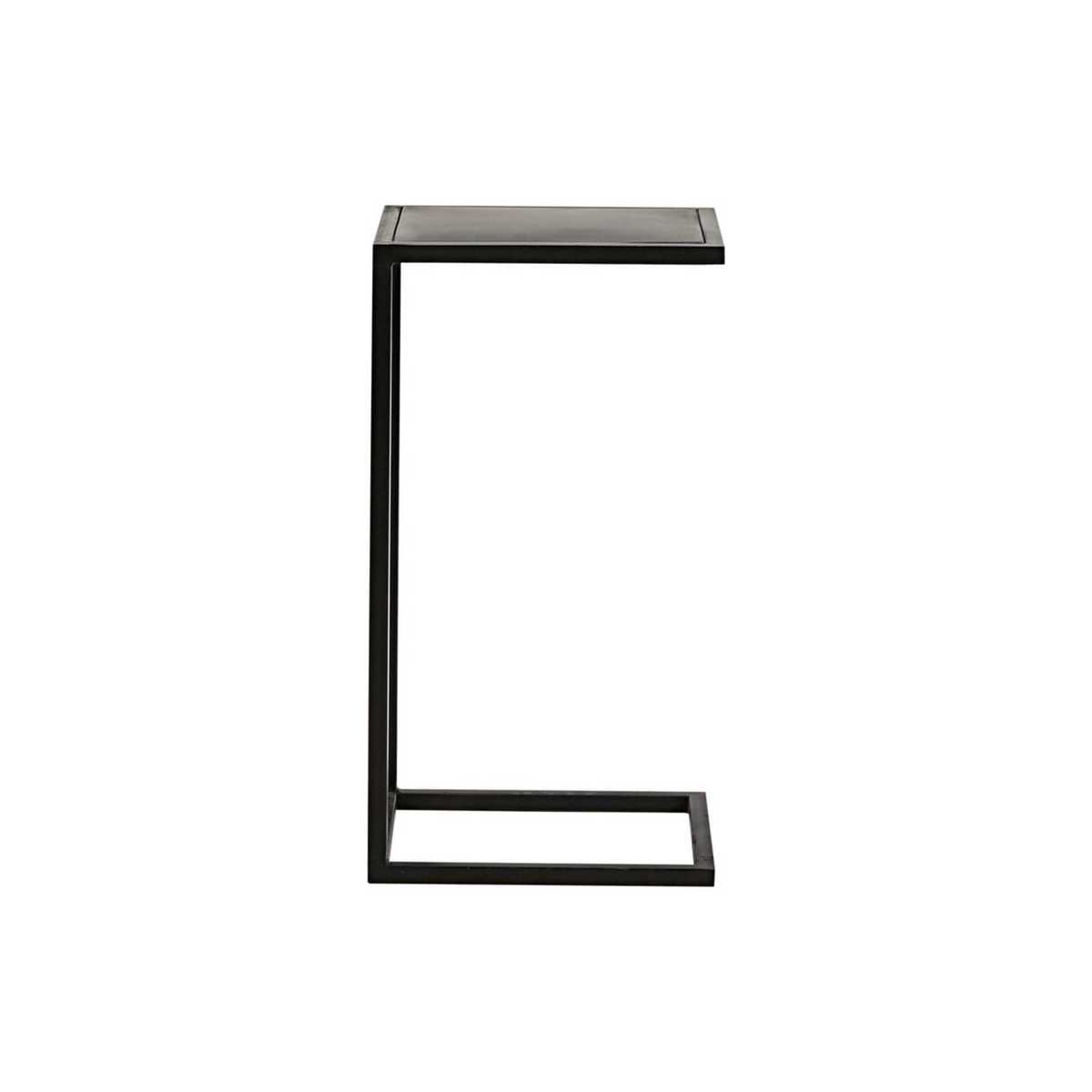 Industrial black metal side table Edison – image 2