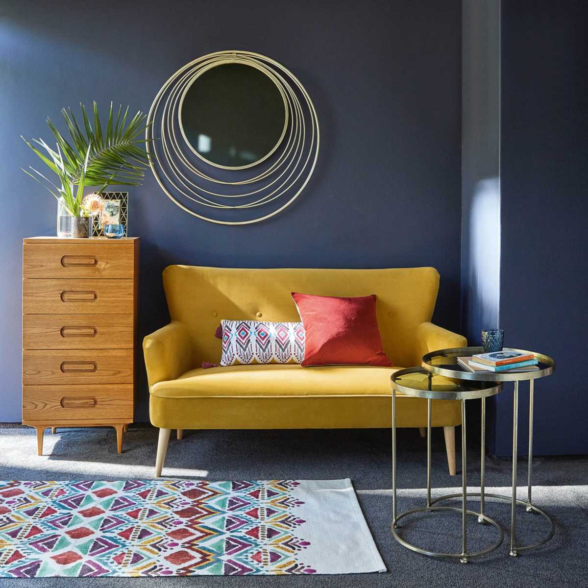 2 Gold Metal and Glass Side Tables – image 5