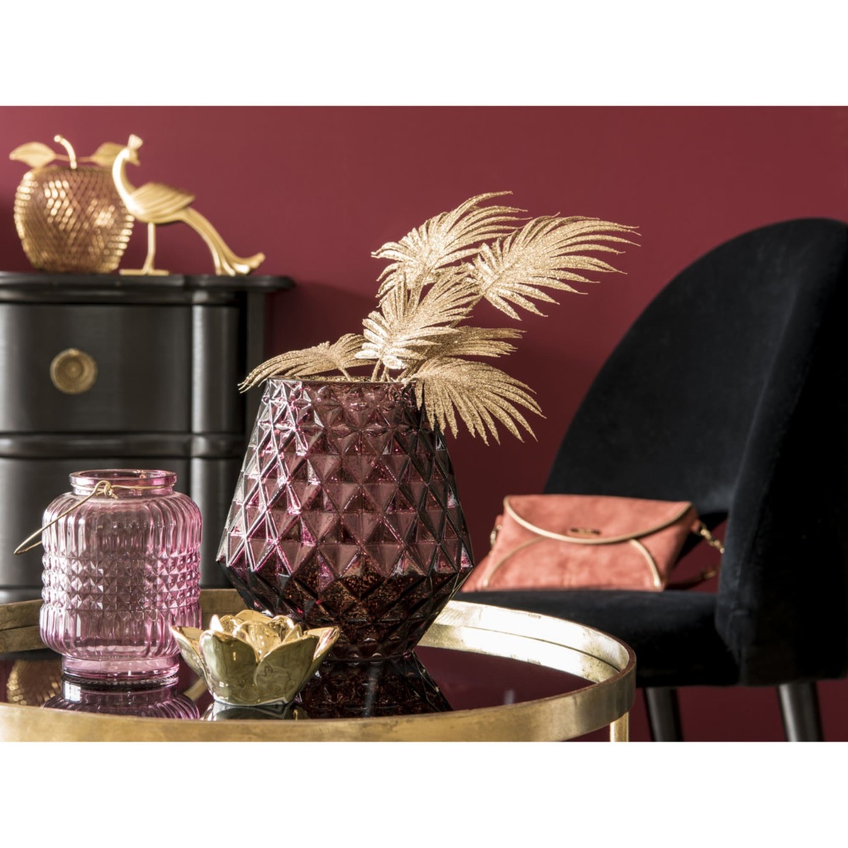 2 Gold Metal and Glass Side Tables – image 8
