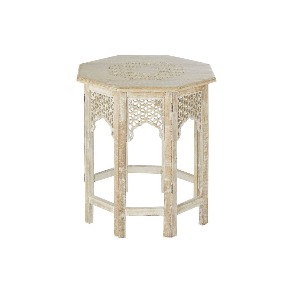 Carved mango wood side table – image 1
