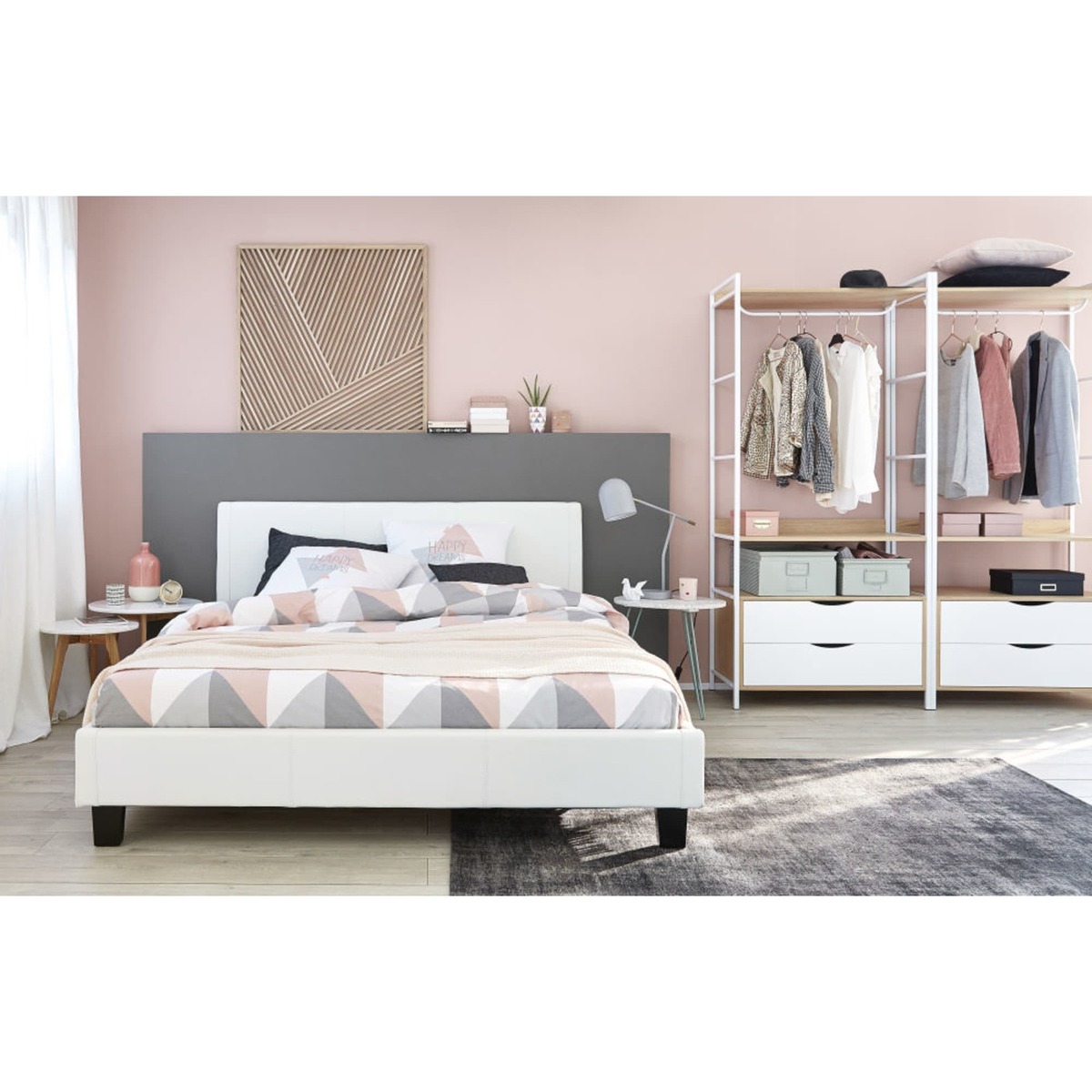 Marble and oak nest of tables Twins – image 3