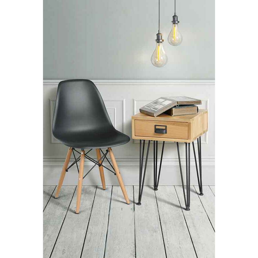 Felix Industrial Side Table - Solid oak and steel – image 2