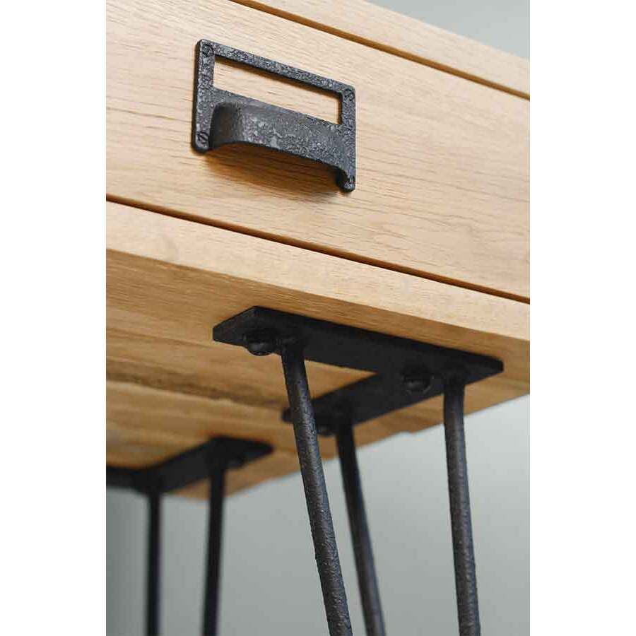 Felix Industrial Side Table - Solid oak and steel – image 5