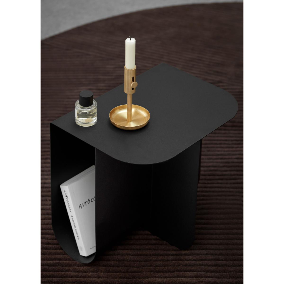 Mass End table - / 40 x 30 cm - Metal / Built-in magazine rack by Northern Black – image 2