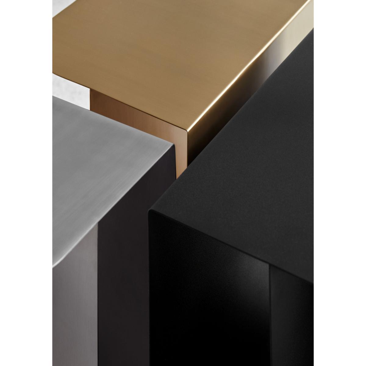 Mass End table - / 40 x 30 cm - Metal / Built-in magazine rack by Northern Black – image 5