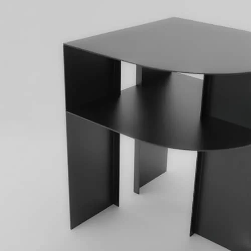 Rand End table metal black / 40 x 40 x H 48.4 cm - NEW WORKS – image 6
