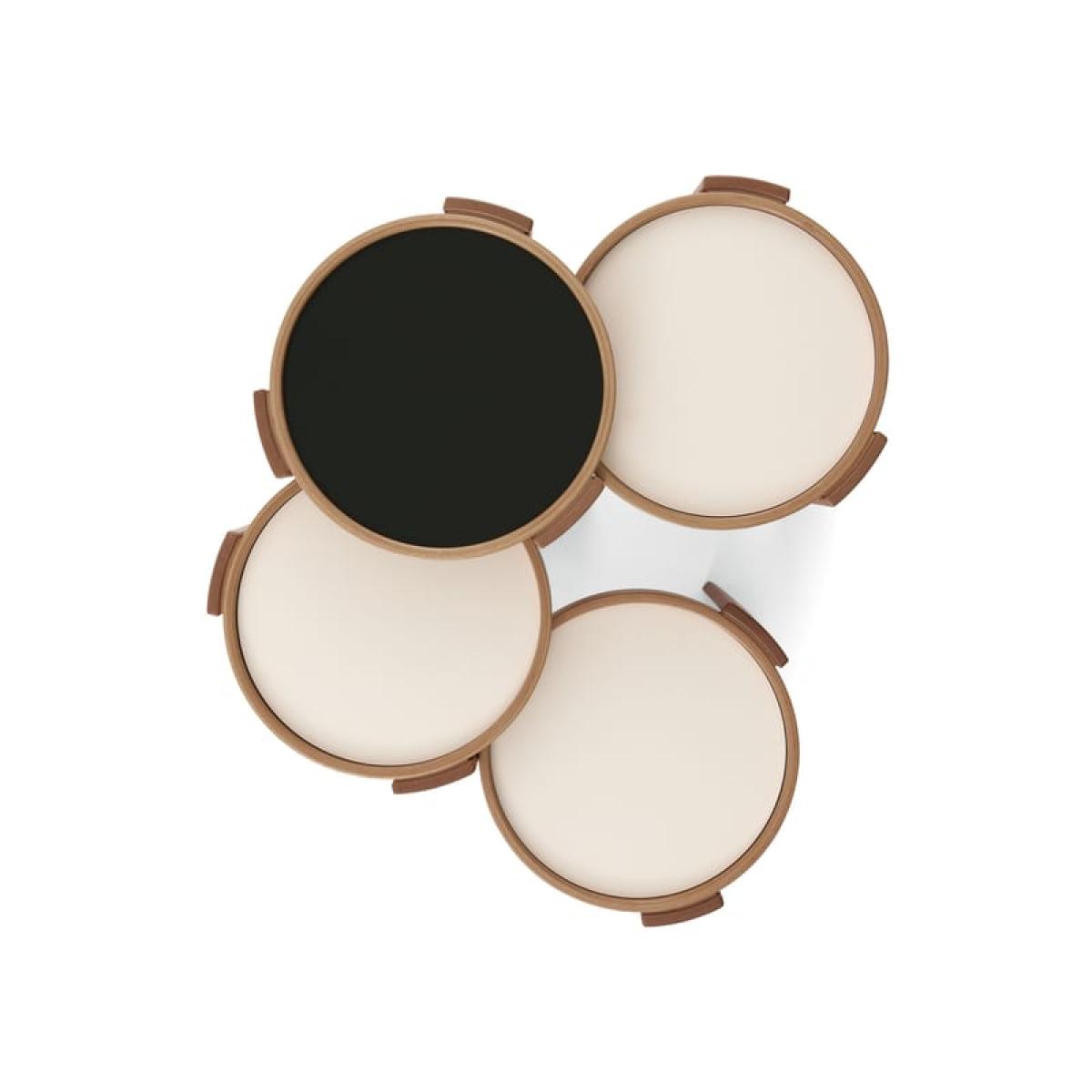 End table 780 wood / Set 4 stacking tables Ø 42 cm - Gianfranco Frattini, 1966 - CASSINA – image 2