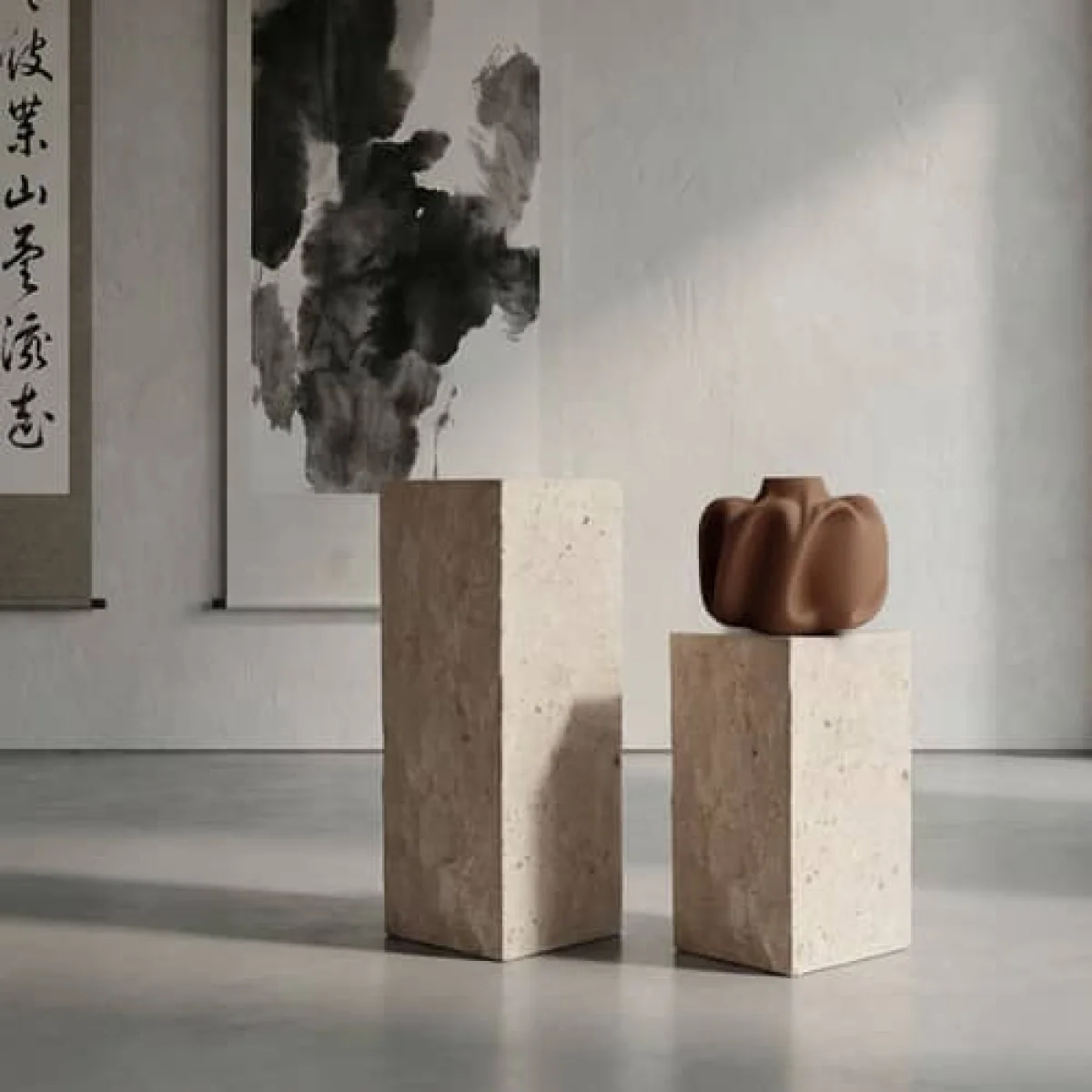 Podium Medio End table stone white / 30 x 30 x H 55 cm - 101 COPENHAGEN – image 3