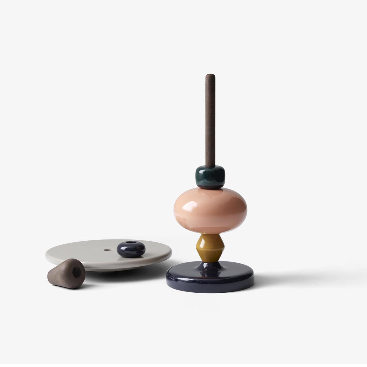 Shuffle MH1 End table - / Wood - Modular - Ø 45 x H 69 cm by &tradition Multicoloured – image 2
