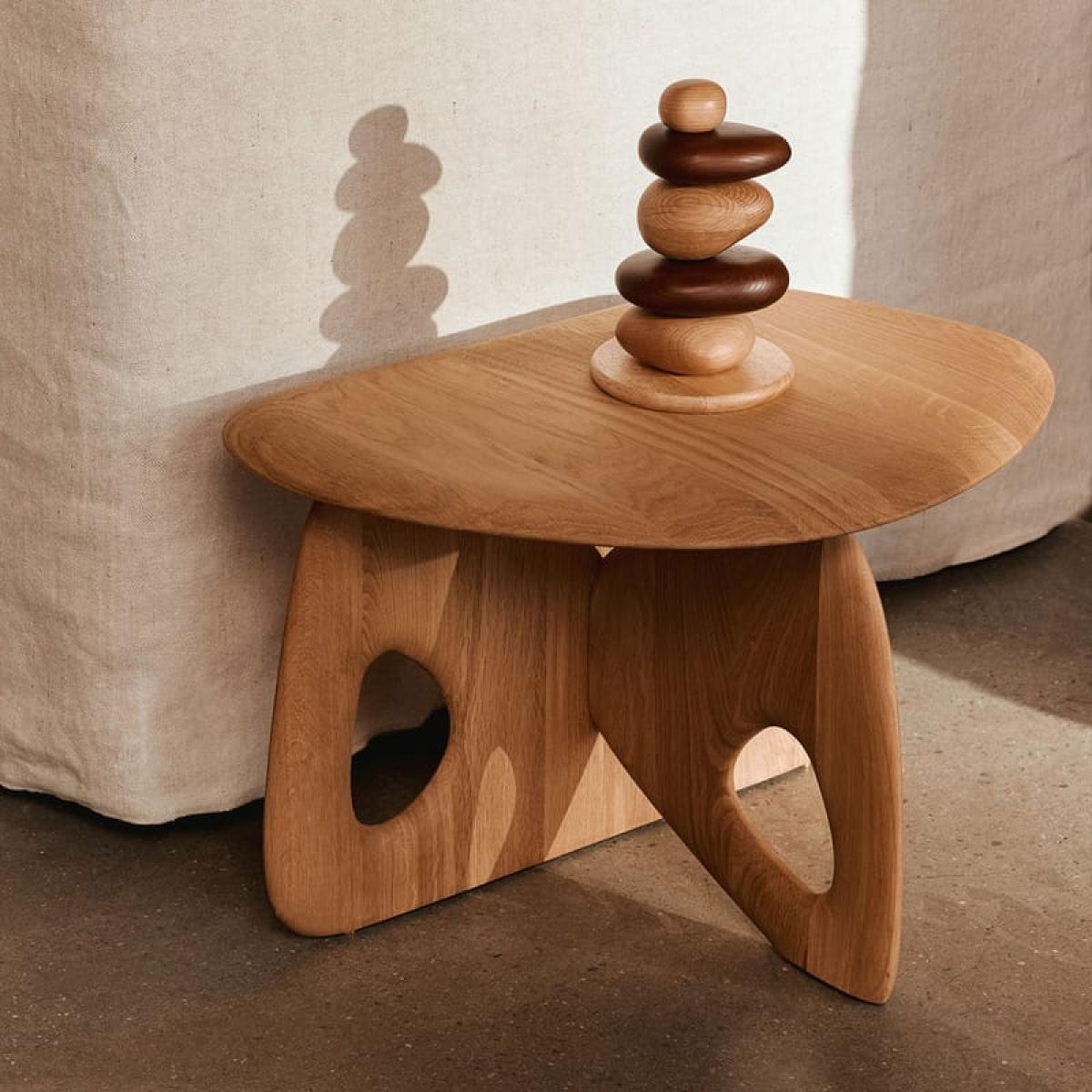 Oar Small End table natural wood / 55 x 40.2 x H 35.5 cm - Ferm Living – image 3