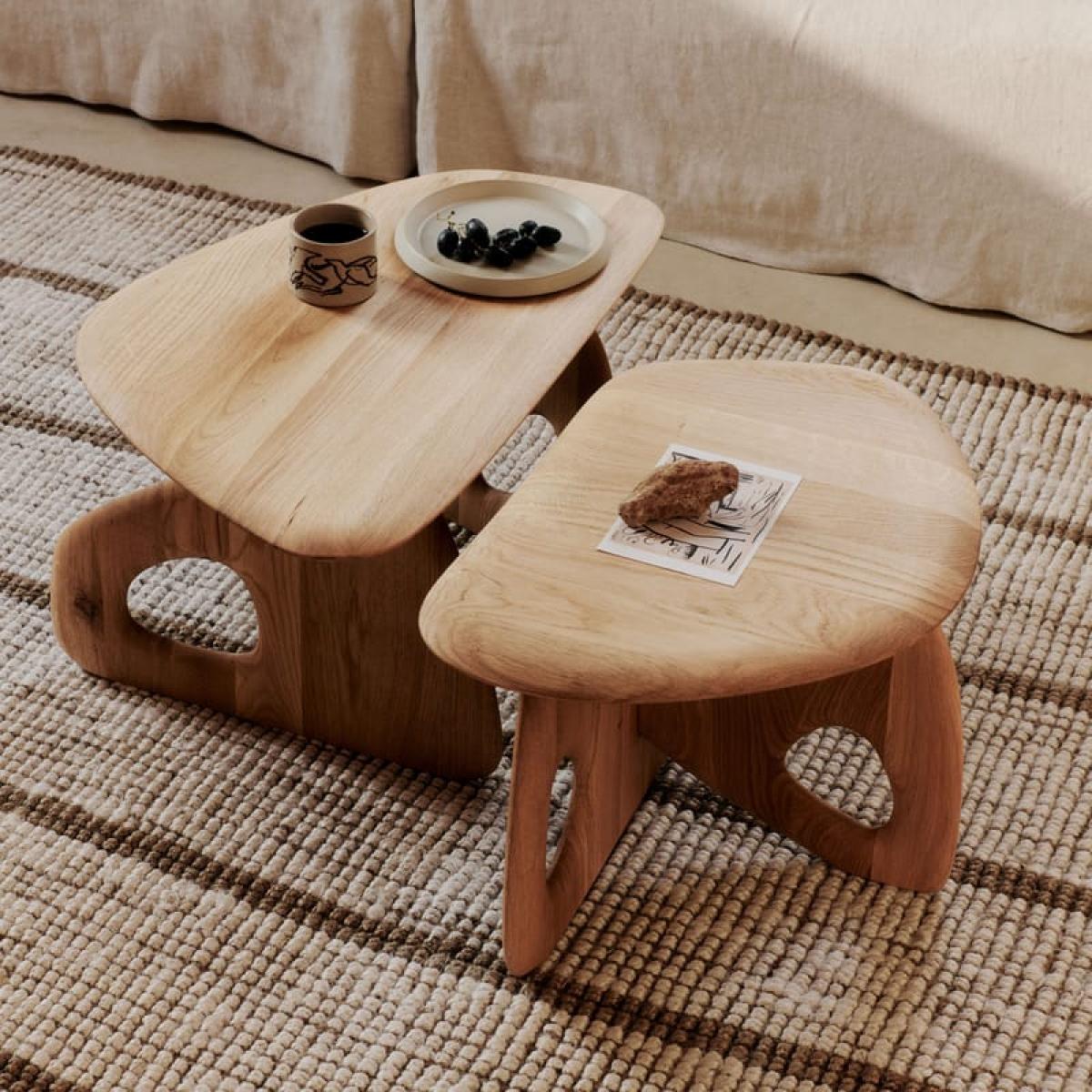 Oar Small End table natural wood / 55 x 40.2 x H 35.5 cm - Ferm Living – image 4