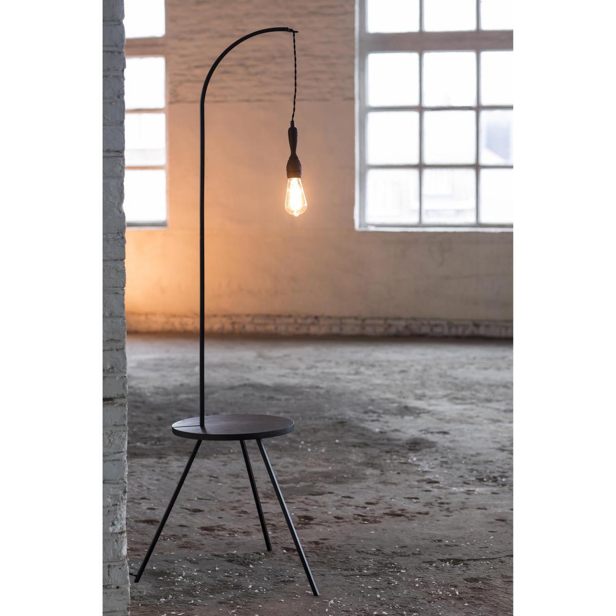 Studio Simple Illuminated side table - / Ø 50 x H 160 cm by Serax Black – image 3
