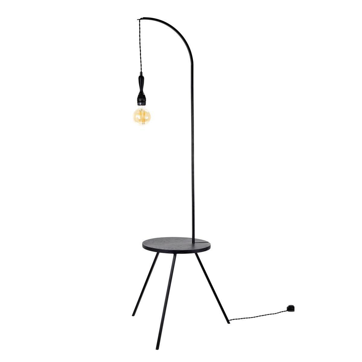 Studio Simple Illuminated side table - / Ø 50 x H 160 cm by Serax Black – image 4