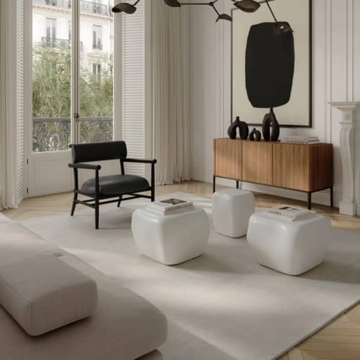 Ishi Mini End table ceramic white / 31 x 31 x H 38.5 cm - 101 COPENHAGEN – image 6