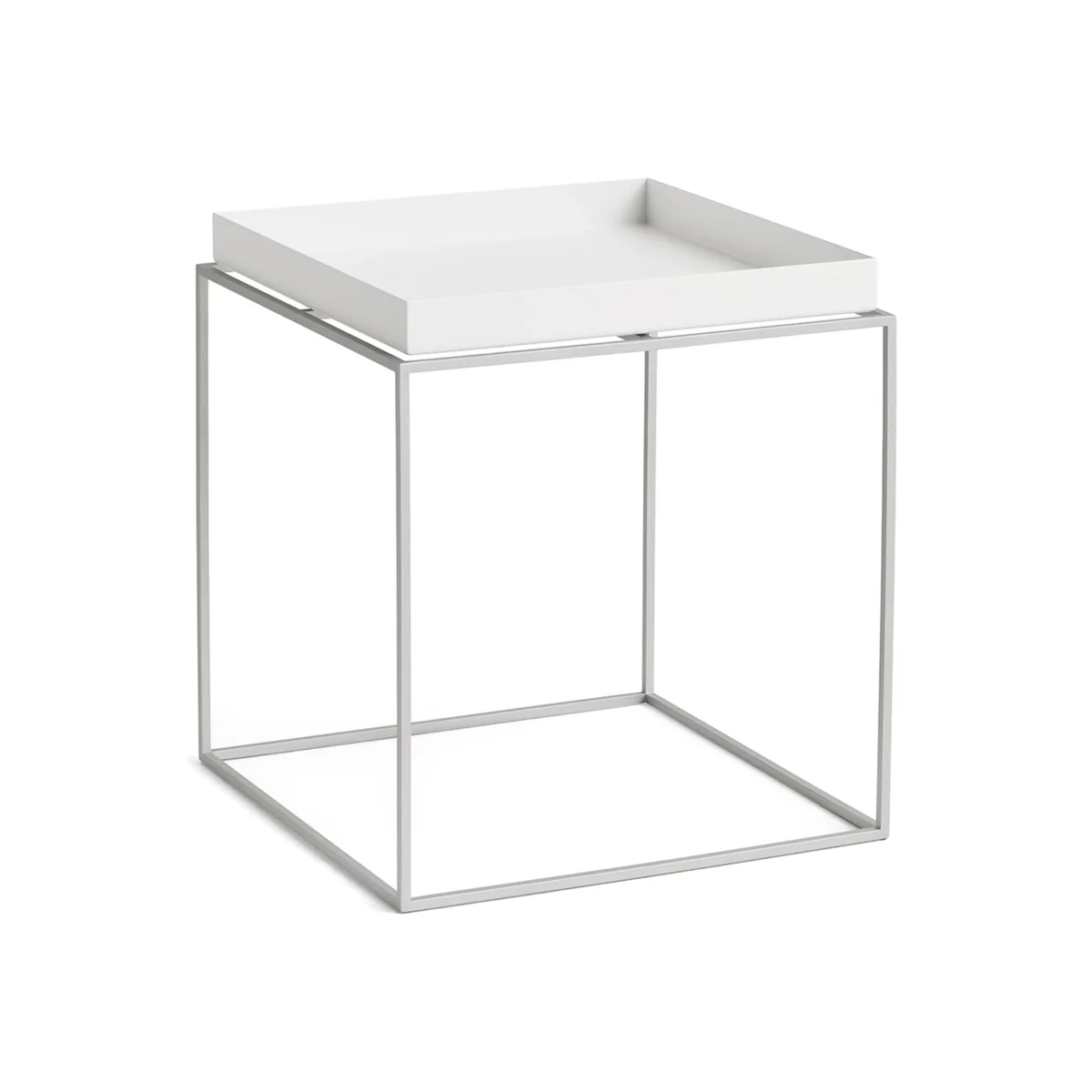 HAY Tray Table medium side table White-silicone grey 40x40x44 cm – image 1