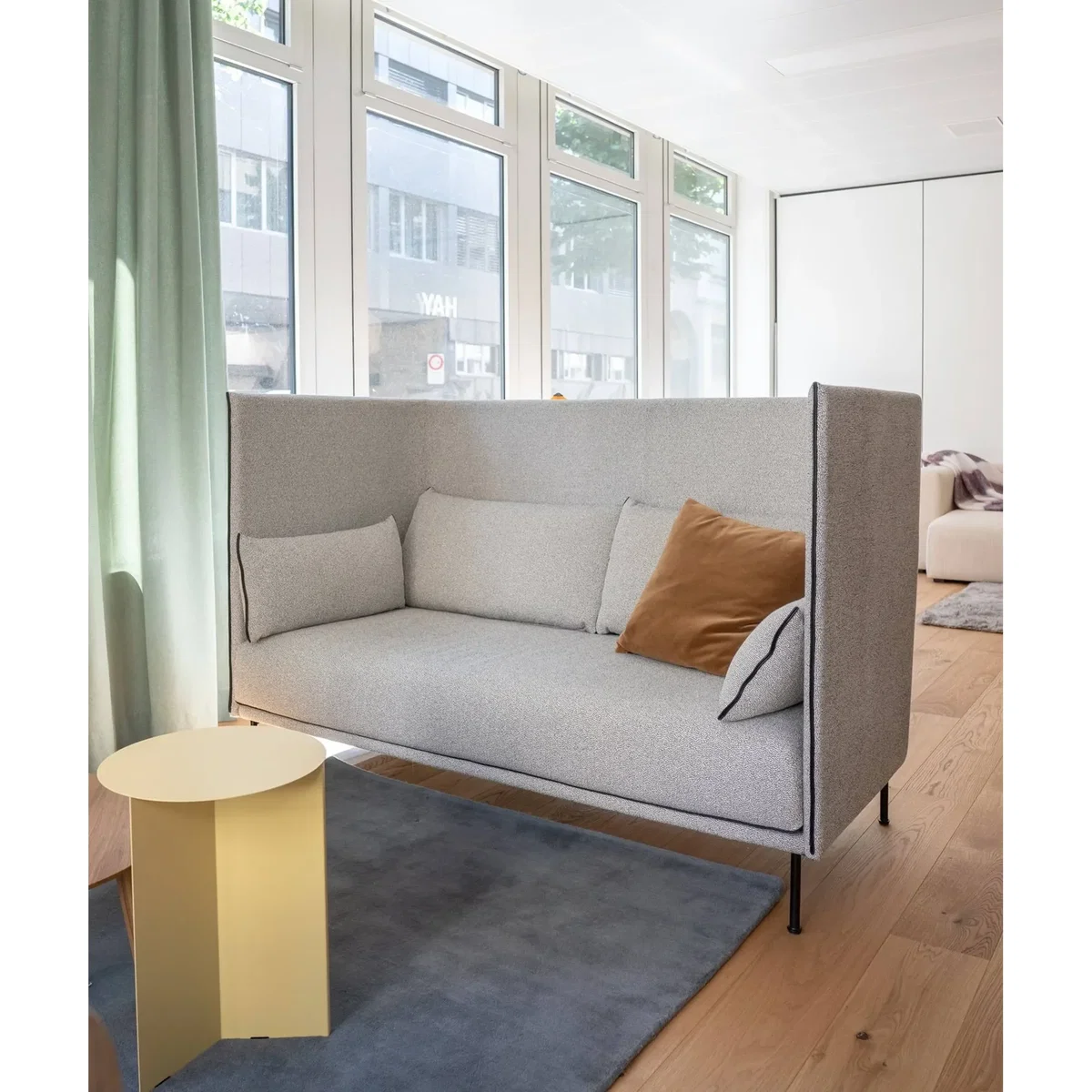 HAY Slit high side table Ø35 cm Light yellow – image 3