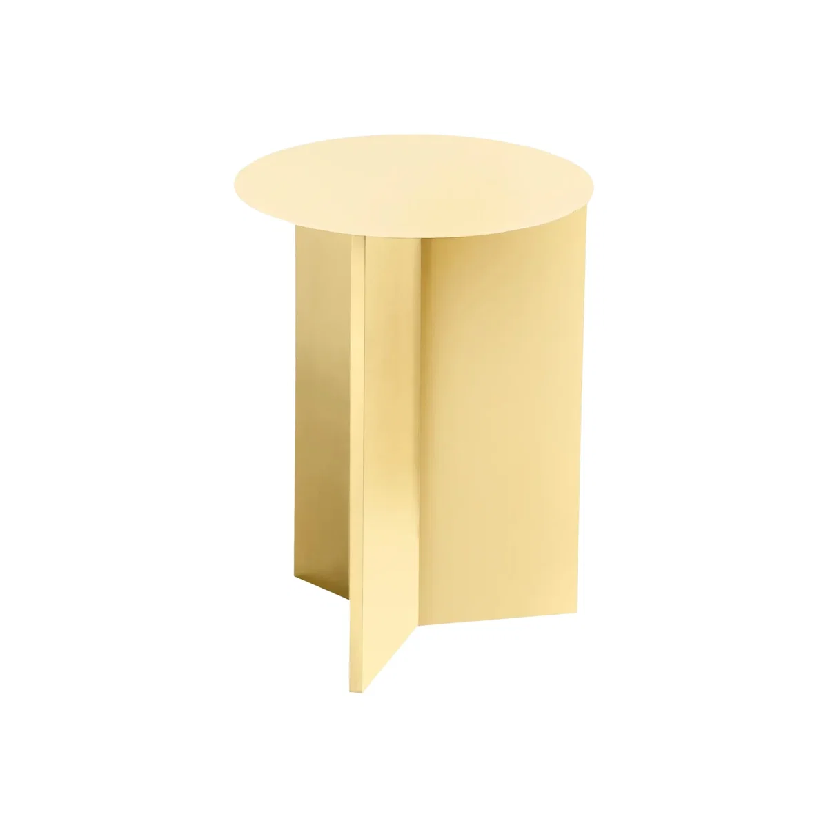 HAY Slit high side table Ø35 cm Light yellow – image 1