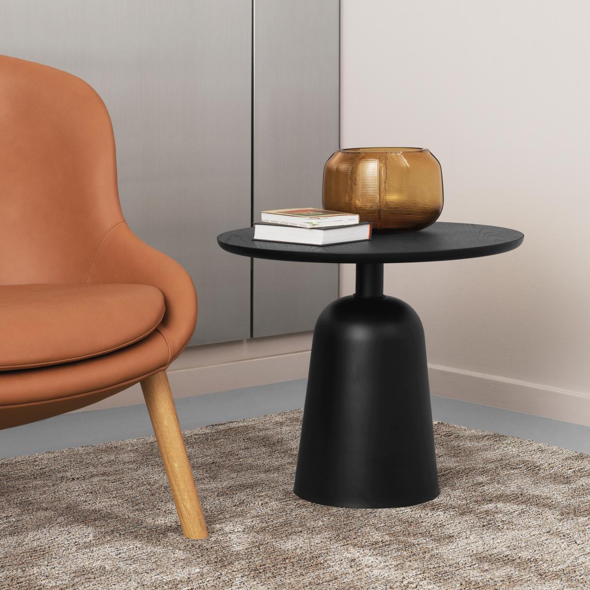 Normann Copenhagen Turn adjustable table Ø55 cm black – image 3