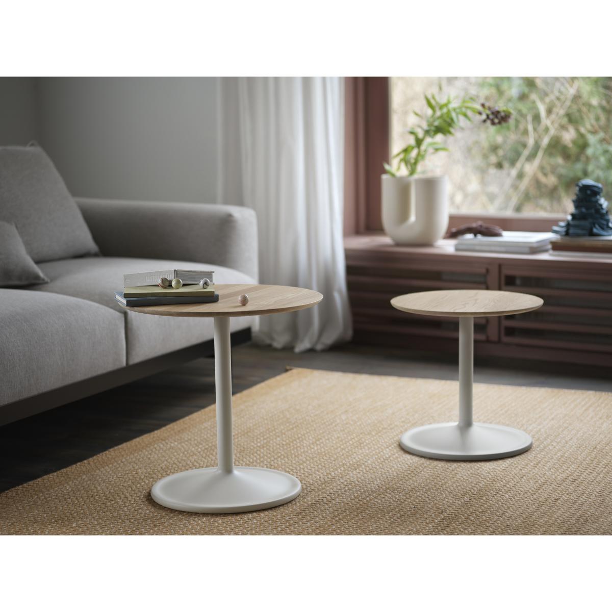 Soft sidetable 40 cm Solid oak-off white – image 3