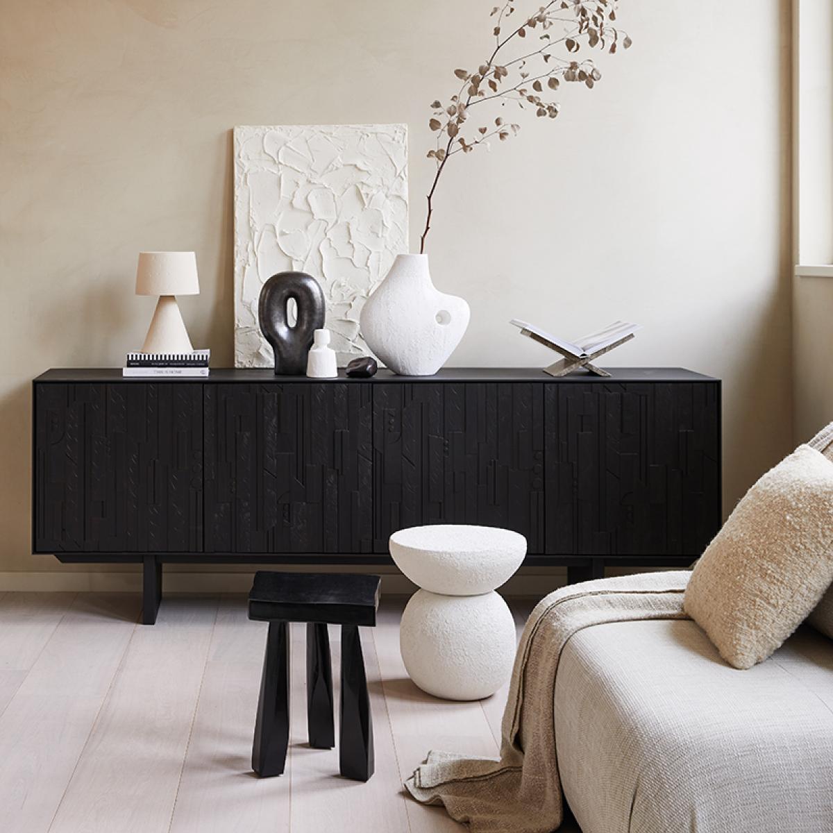 URBAN NATURE CULTURE Kantet side table 42 cm Black – image 3