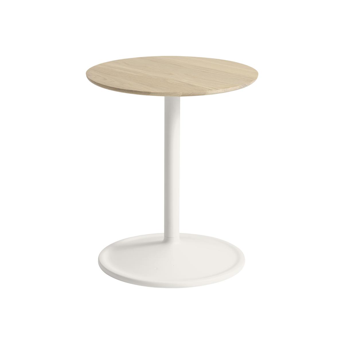 Soft sidetable 48 cm Solid oak-off white – image 1