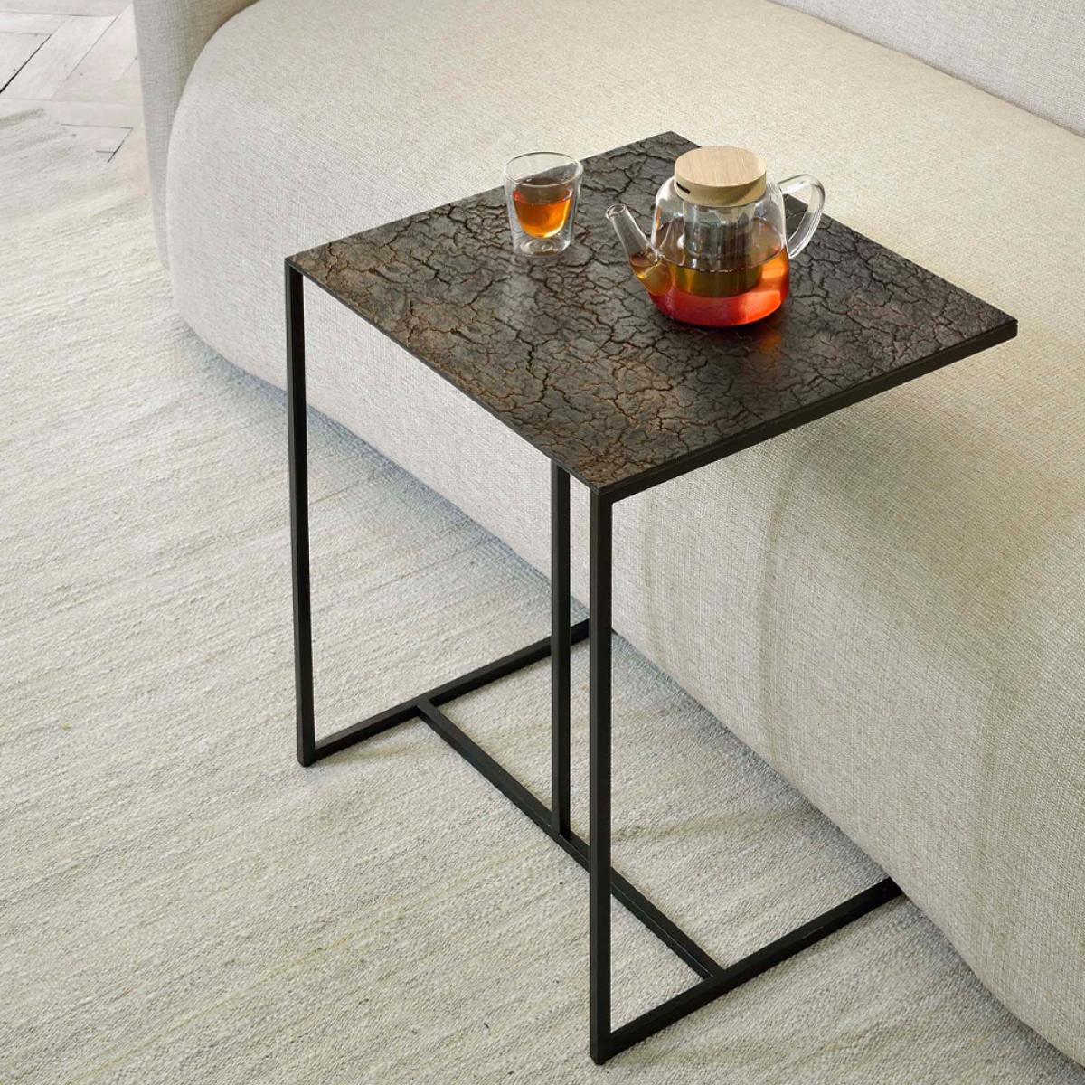 Ethnicraft Triptic side table 51x45 cm Whiskey-Black – image 4