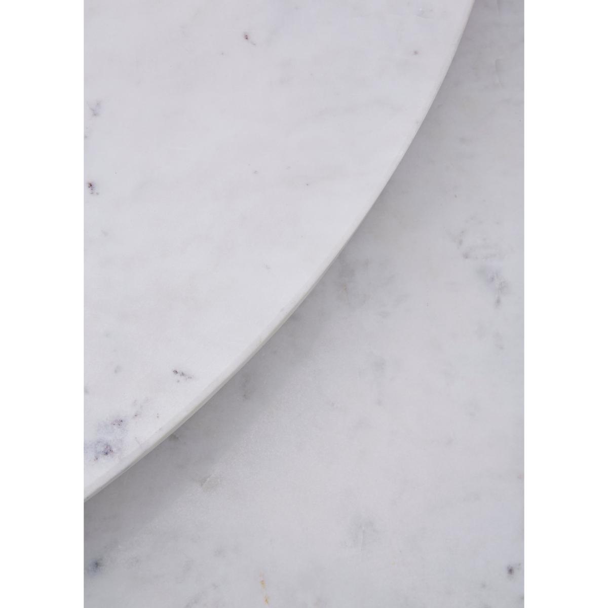 Tom Dixon Screw side table Ø60 cm White marble-cast iron – image 2