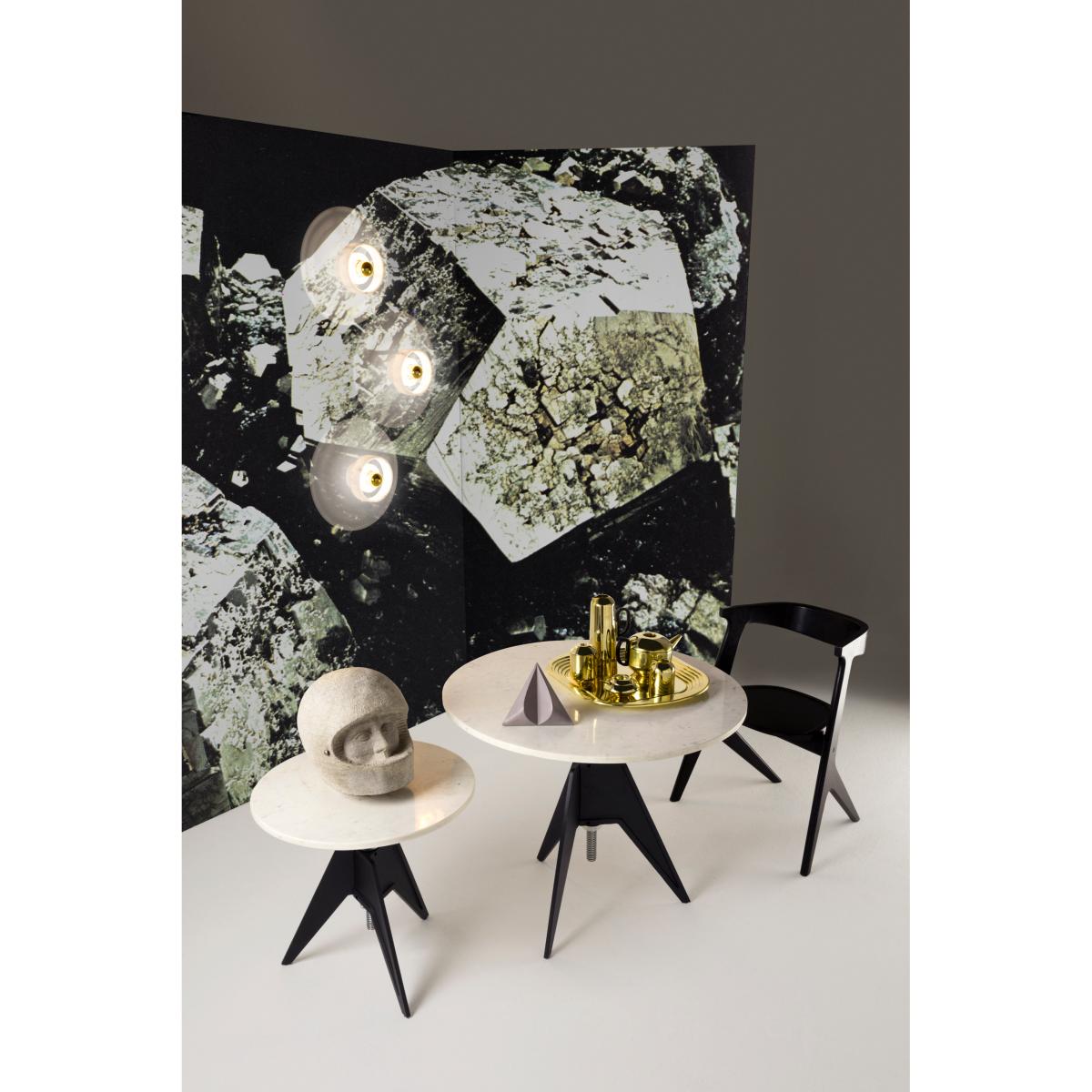 Tom Dixon Screw side table Ø60 cm White marble-cast iron – image 4