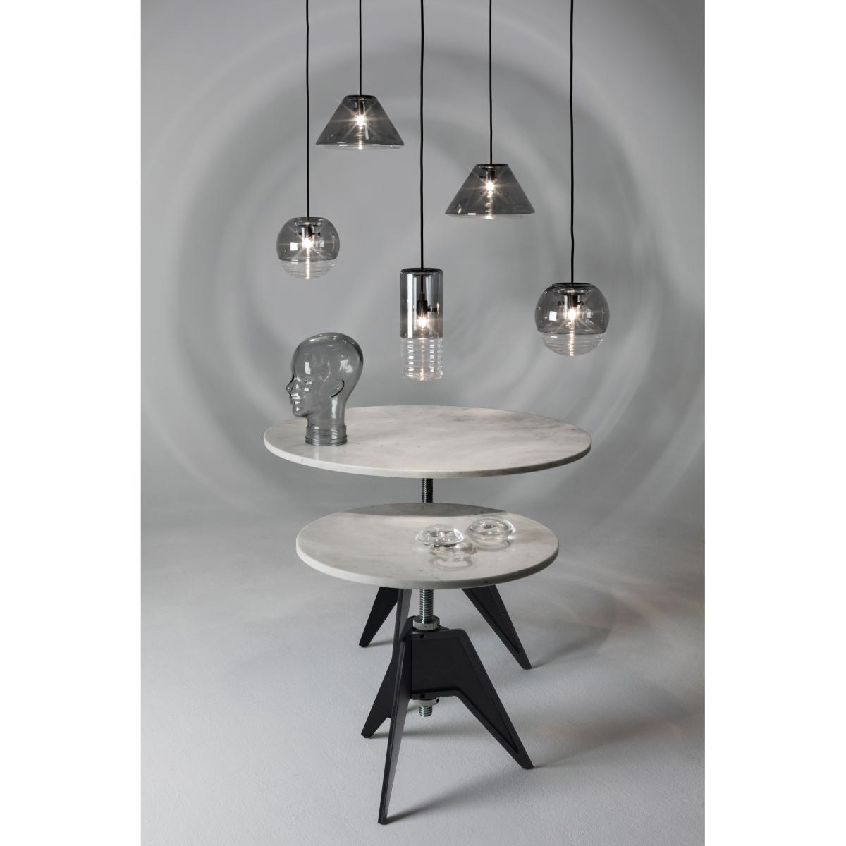Tom Dixon Screw side table Ø60 cm White marble-cast iron – image 6