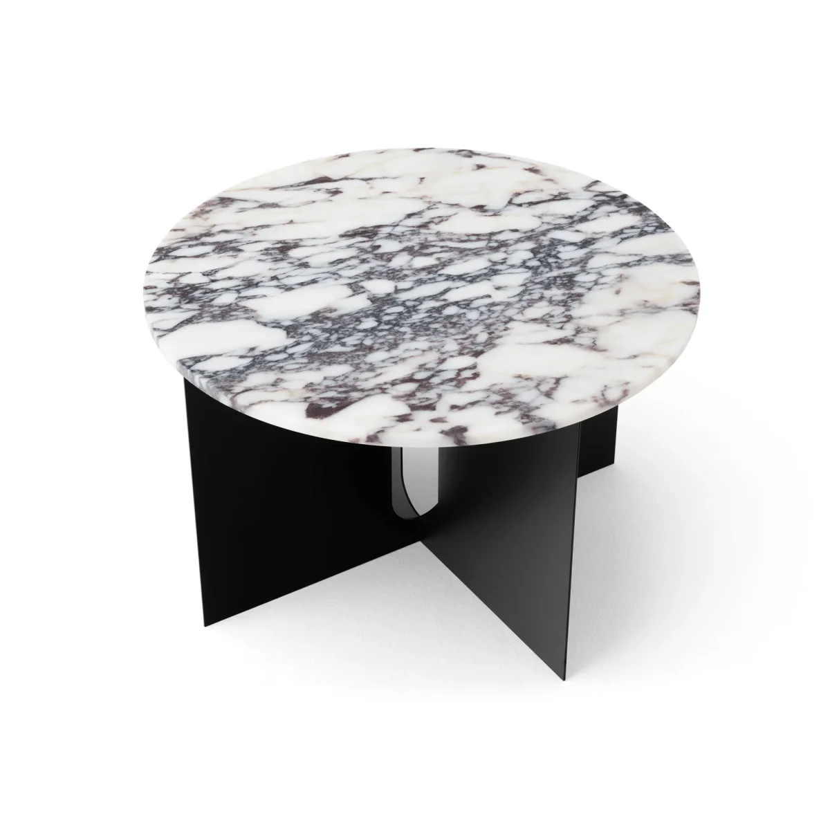 Audo Copenhagen Androgyne side table Calacatta Viola marble-black steel Ø65 cm – image 4